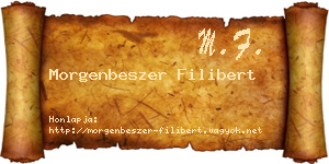 Morgenbeszer Filibert névjegykártya